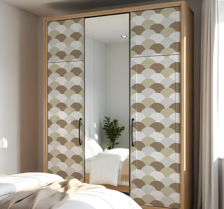 가구 스티커 갈색 비늘 - TenStickers