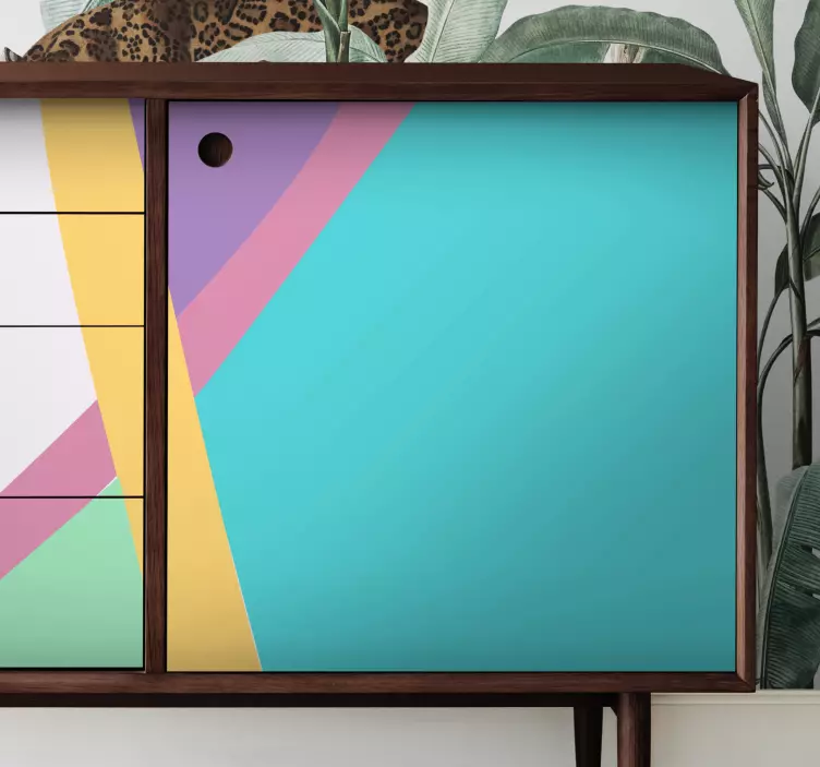 가구 스티커 다채로운 기하학적 패턴 - TenStickers