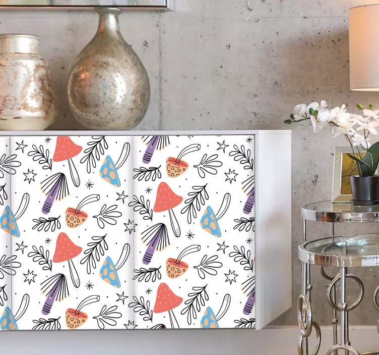 가구 스티커 다채로운 자연 패턴 - TenStickers