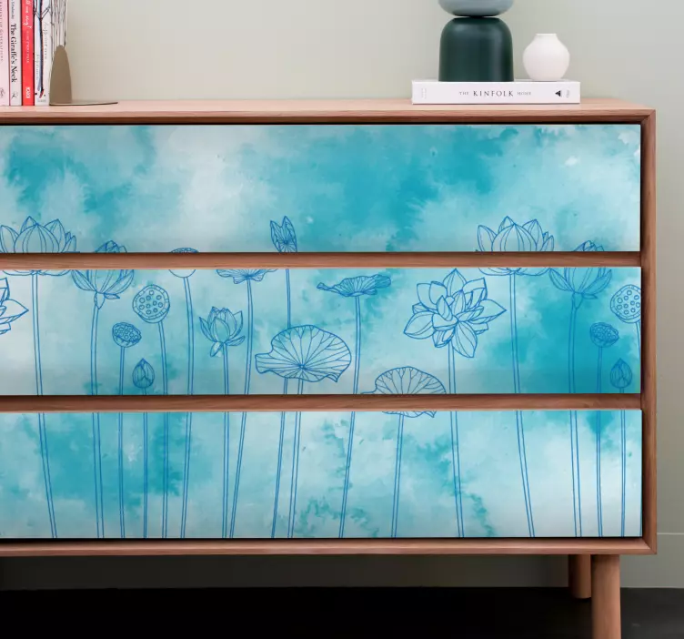 가구 스티커 우아한 꽃 영감 - TenStickers