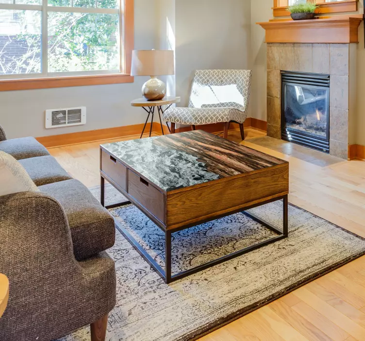 가구 스티커 장작과 돌 디자인 - TenStickers