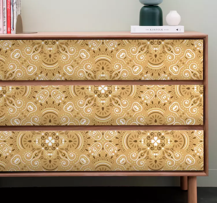 가구 스티커 우아한 식물 모티프 - TenStickers