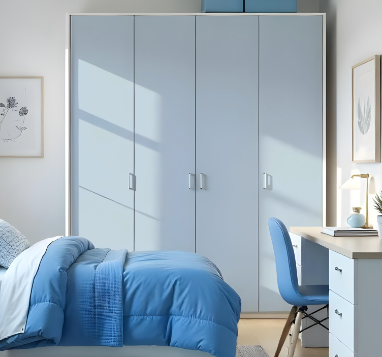 가구 스티커 파스텔 블루 - TenStickers