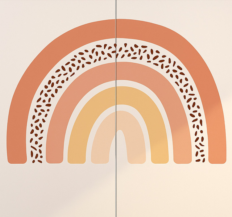 가구 스티커 파스터 하프 레인보우 - TenStickers