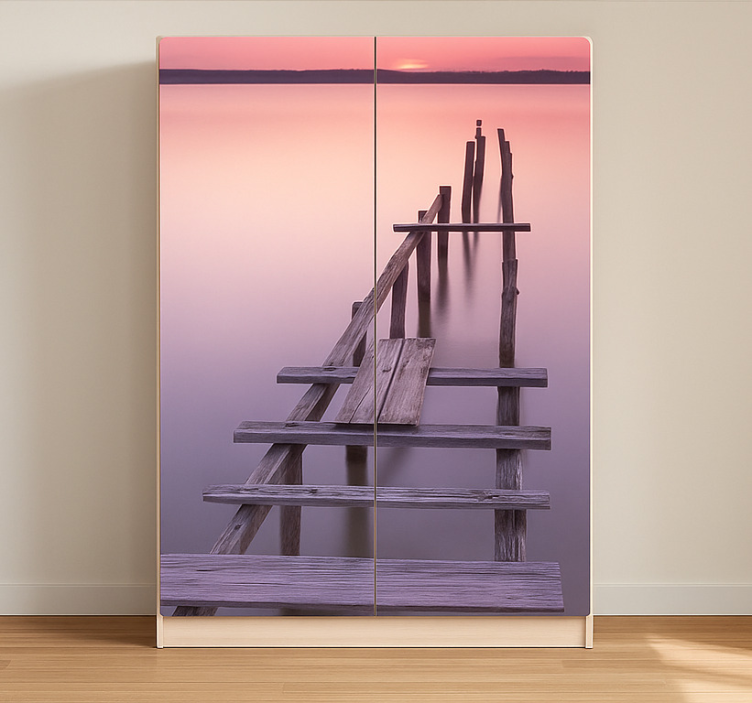 가구 스티커 선셋 데크 - TenStickers