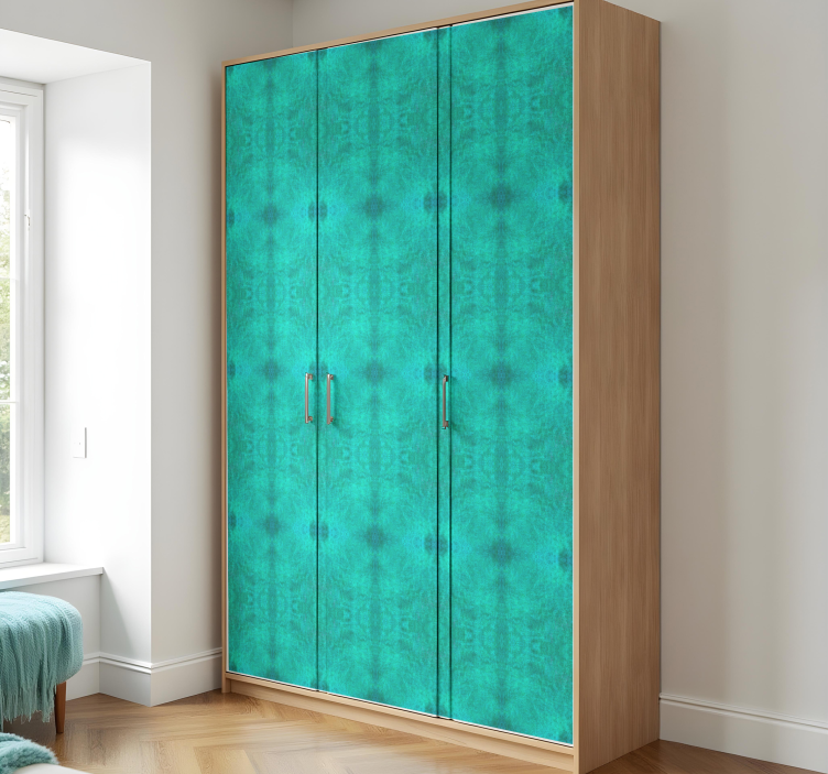 가구 스티커 청록색 질감 패턴 - TenStickers