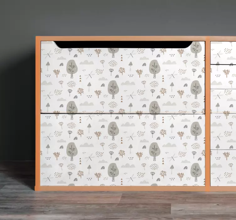 가구 스티커 기발한 나무 패턴 - TenStickers