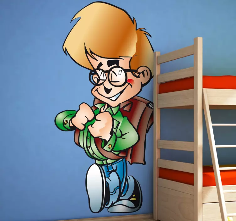 괴짜 학생 스티커 - TenStickers