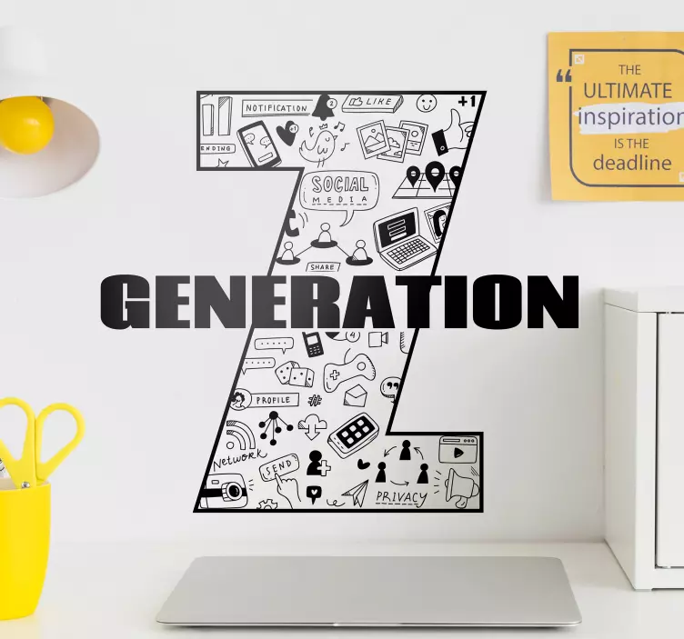 Generation z 텍스트 스티커 - TenStickers