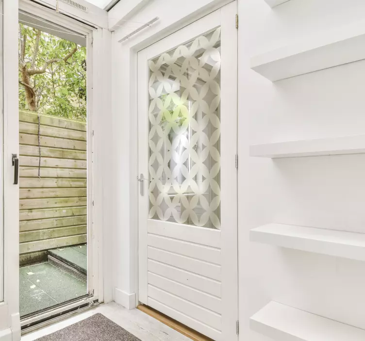 기하학적 패턴 반투명 스티커 - TenStickers