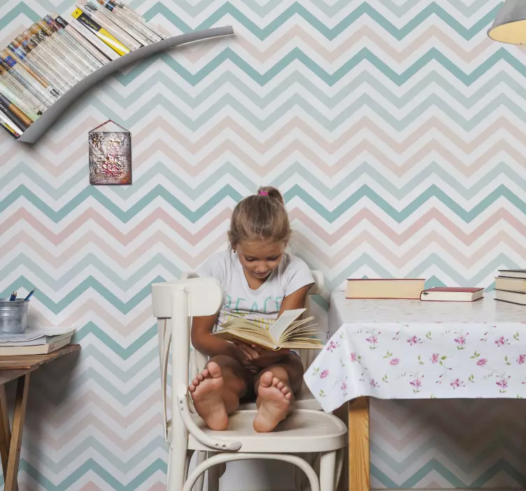 모양의 벽 스티커 체브론 무늬 패턴 - TenStickers