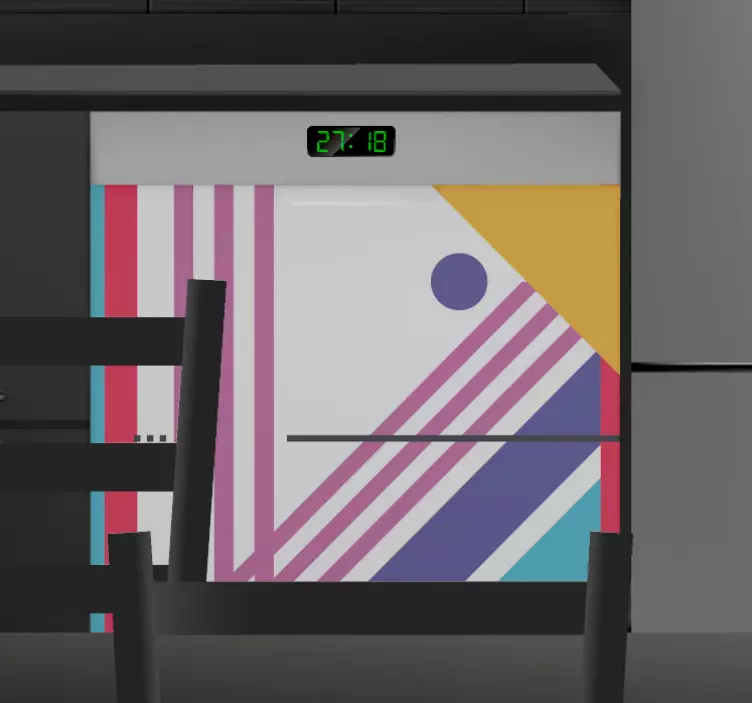 기하학적 추상 기기 스티커 - TenStickers