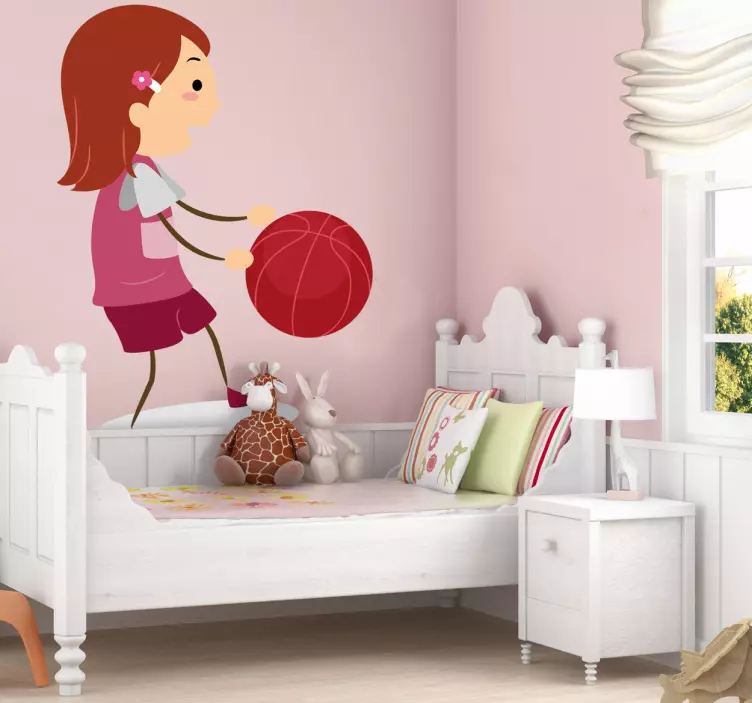 농구 키즈 데칼 소녀 - TenStickers