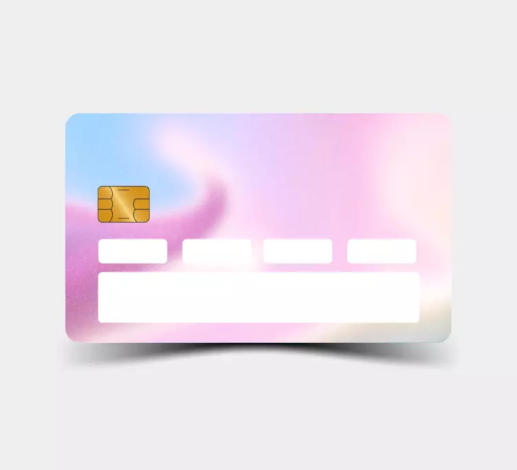 그라데이션 거친 물 질감 신용 카드 데칼 - TenStickers