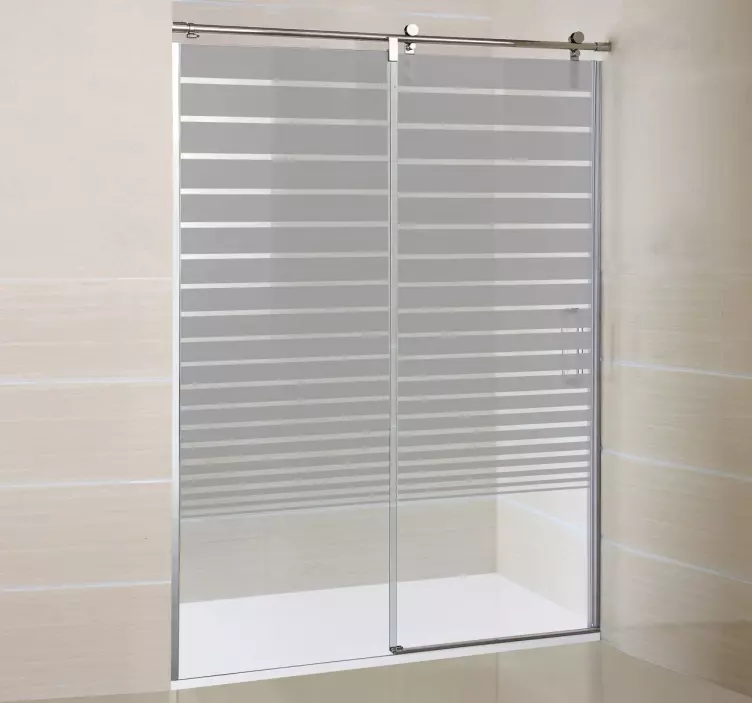 그라디언트 라인 장식 유리 스티커 - TenStickers