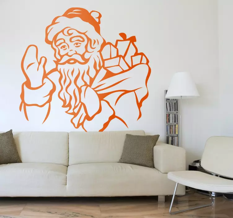 할로윈 벽 스티커 축제 산타 실루엣 - TenStickers