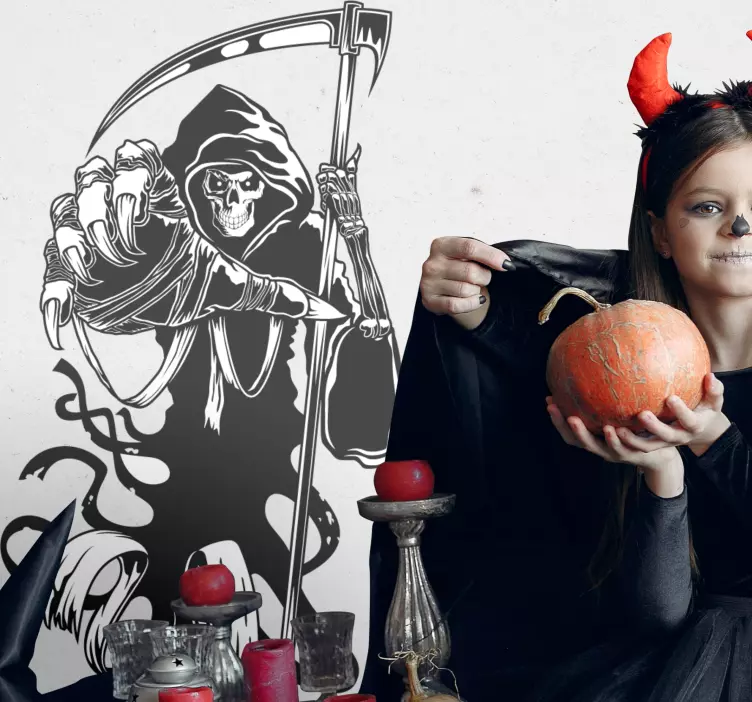 할로윈 벽 스티커 사신 형상 - TenStickers