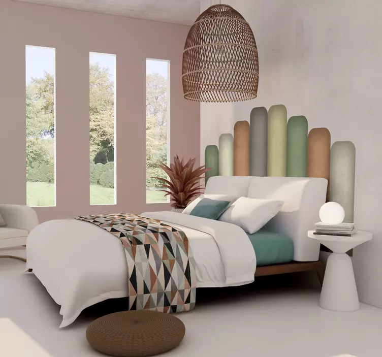 머리판 벽 스티커 곡선형 부드러운 디자인 - TenStickers