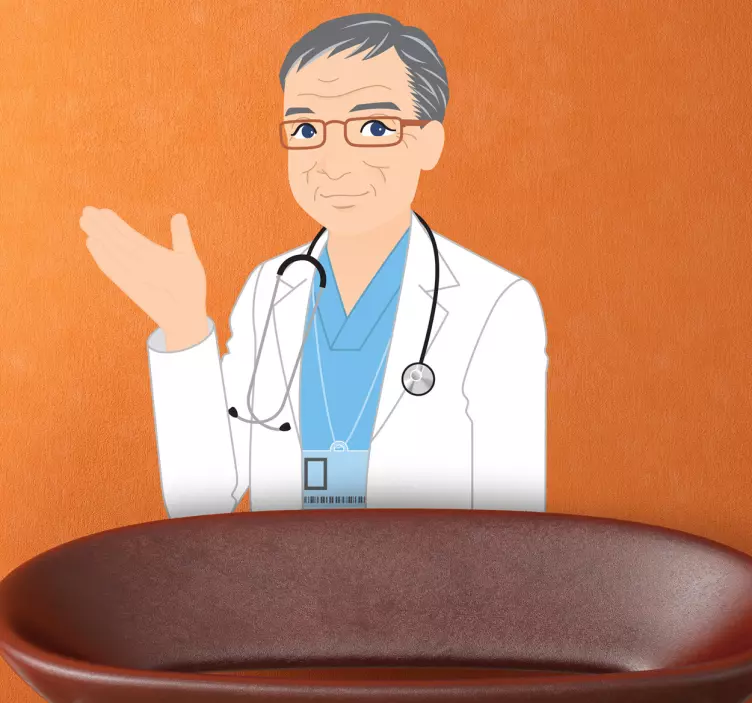 건강 및 미용 벽 스티커 친절한 의사 일러스트 - TenStickers