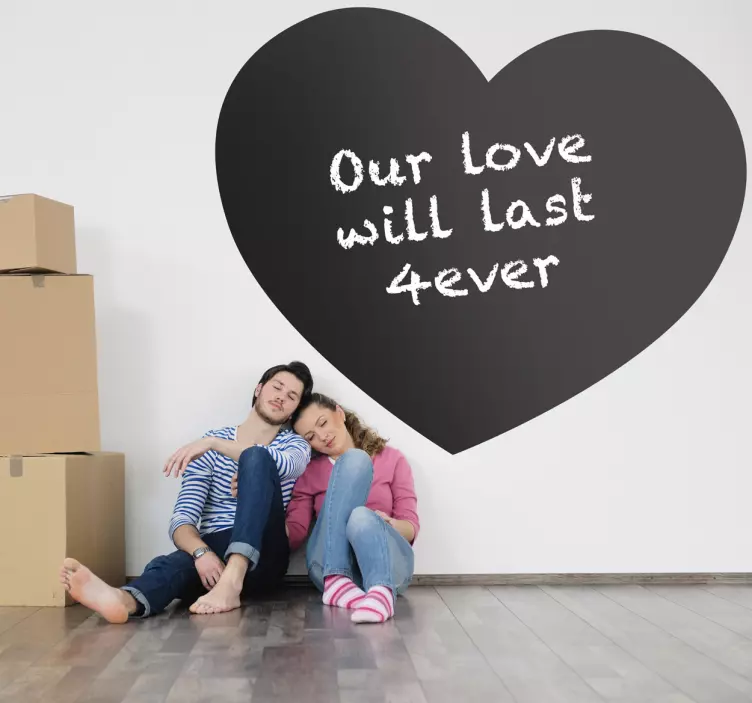 하트 칠판 스티커 - TenStickers