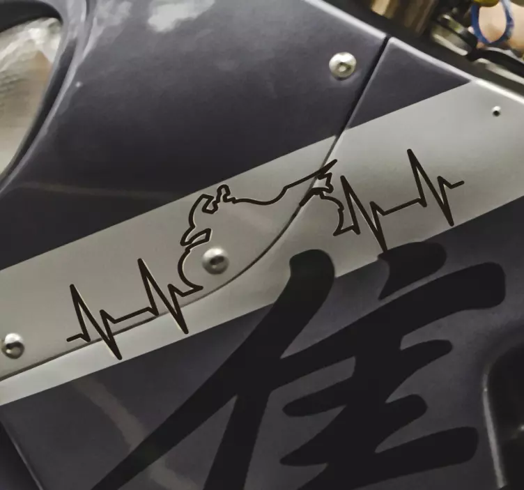 하트 비트 트레일 오토바이 데칼 - TenStickers