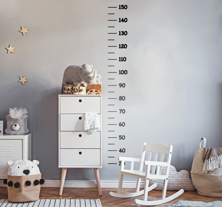 높이 차트 벽 스티커 최소한의 - TenStickers