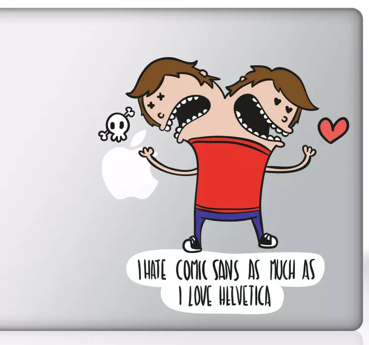 Helvetica 노트북 스티커 - TenStickers