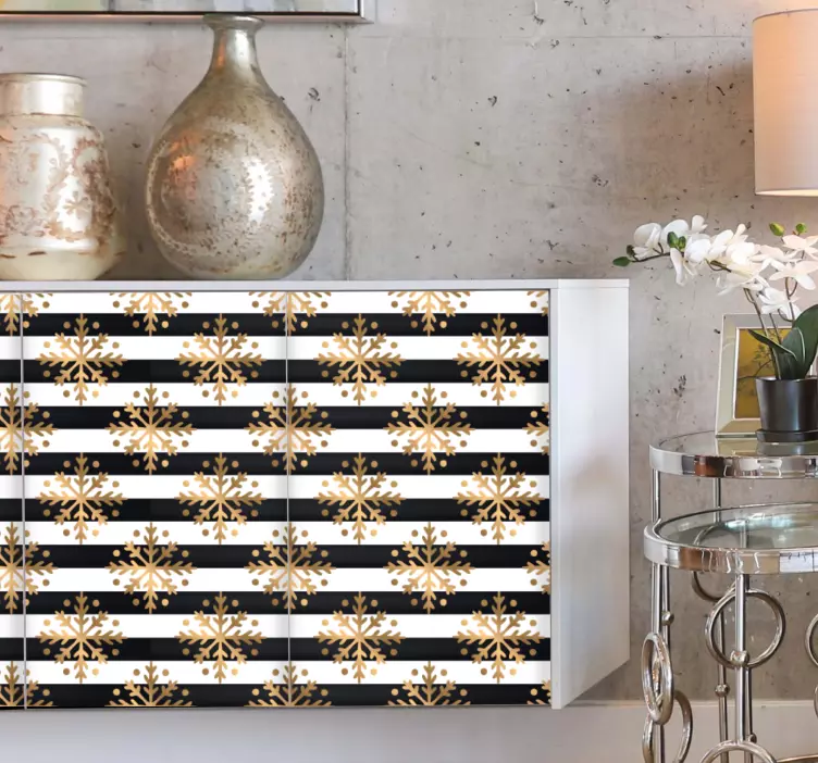 휴일 및 축제 벽 스티커 우아한 눈꽃 패턴 - TenStickers