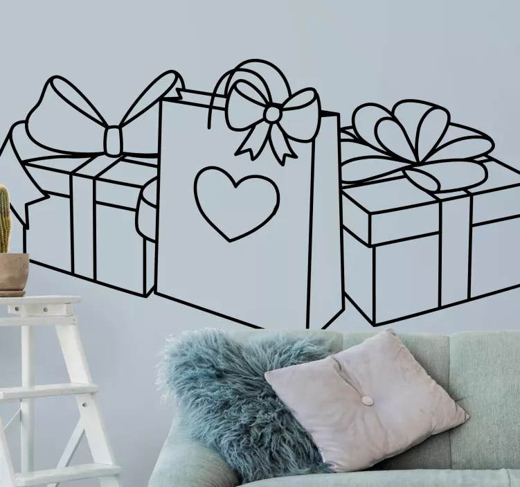 휴일 및 축제 벽 스티커 선물 가방 꾸미기 - TenStickers