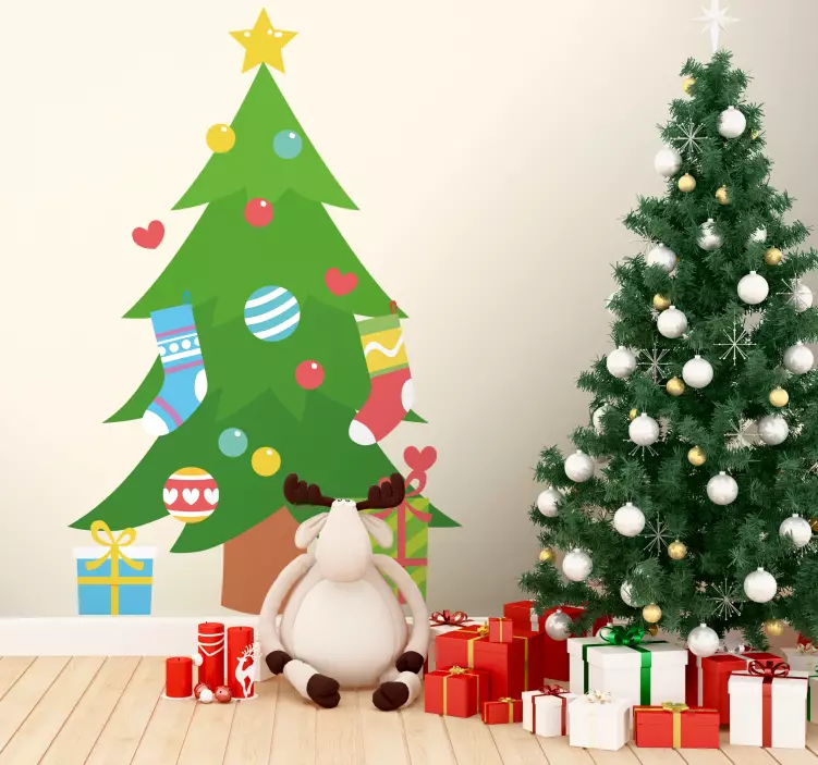 휴일 및 축제 벽 스티커 장식용 크리스마스 트리 - TenStickers