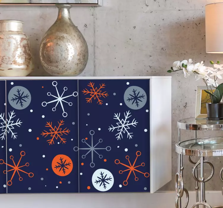 휴일 및 축제 벽 스티커 겨울 패턴 디자인 - TenStickers