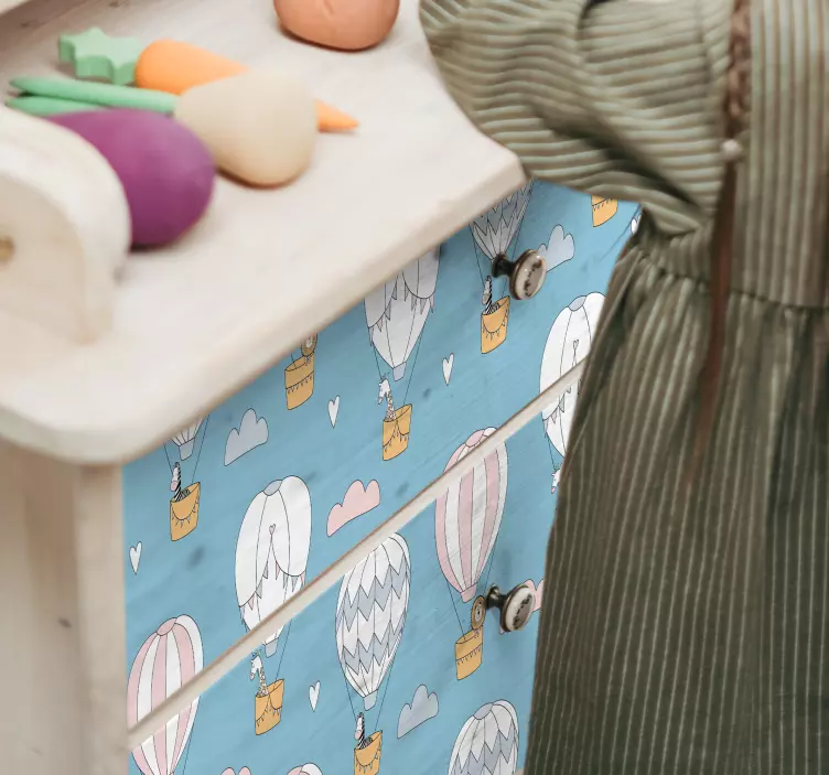 열기구 가구 스티커 - TenStickers