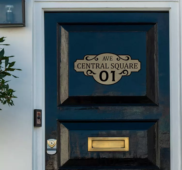 집 번호 유리 문 스티커 - TenStickers