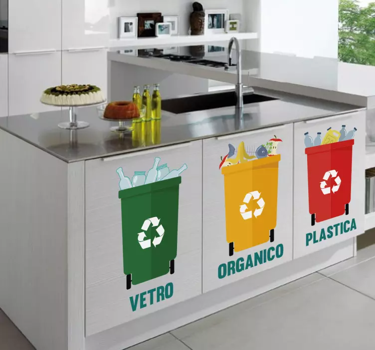 집 별도 수집 가구 스티커 - TenStickers