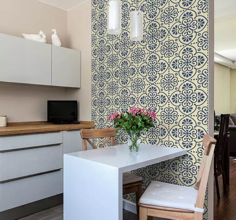 유압 패턴 비닐 벽지 데칼 - TenStickers