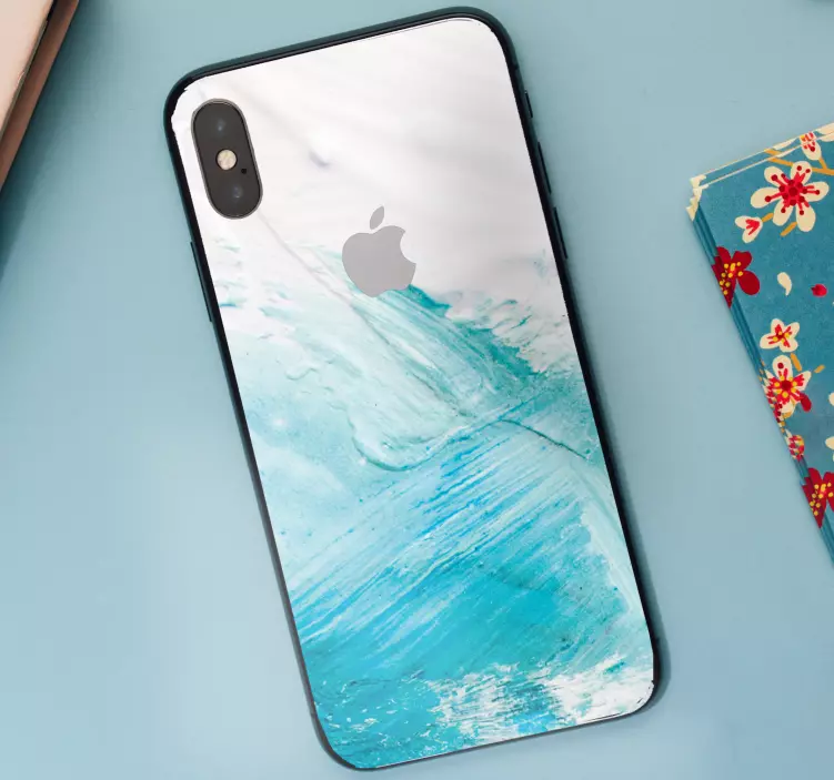 아이폰 스티커 아쿠아 웨이브 블렌드 - TenStickers