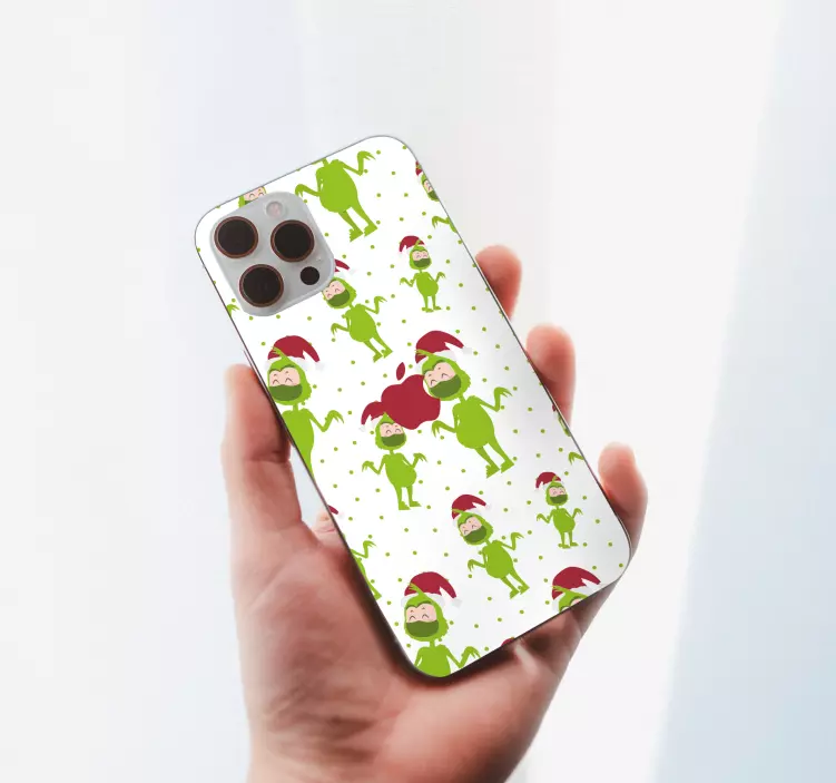 아이폰 스티커 밝은 녹색 캐릭터 - TenStickers