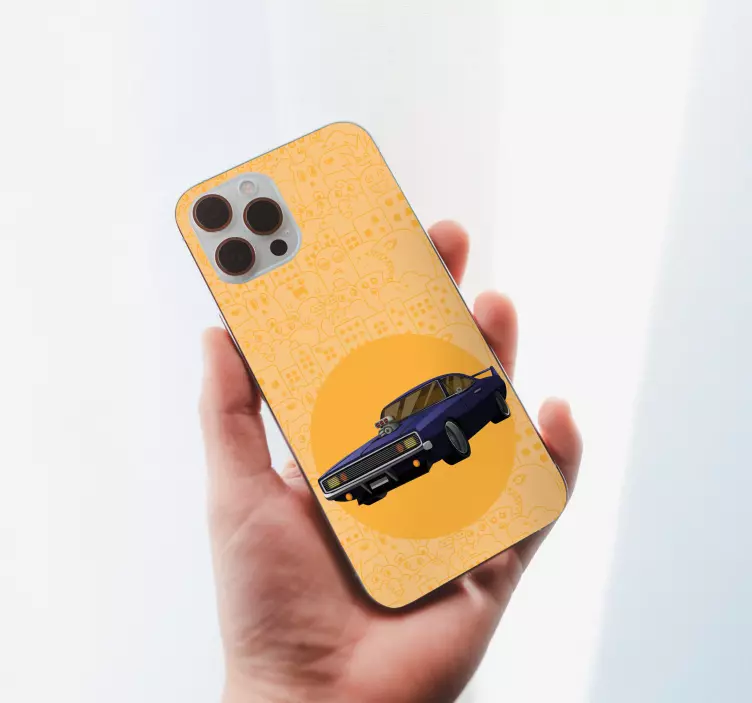 아이폰 스티커 퍼플 머슬카 - TenStickers