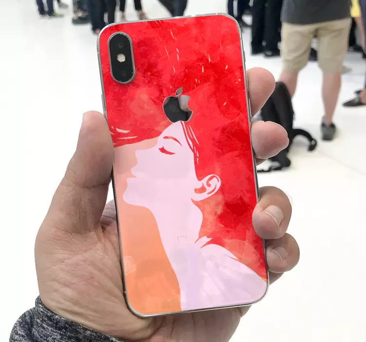 아이폰 스티커 레드 팜 실루엣 - TenStickers