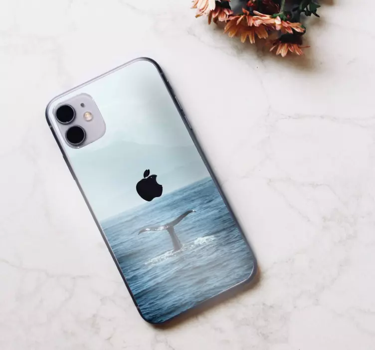 아이폰 스티커 고래 꼬리 물보라 - TenStickers