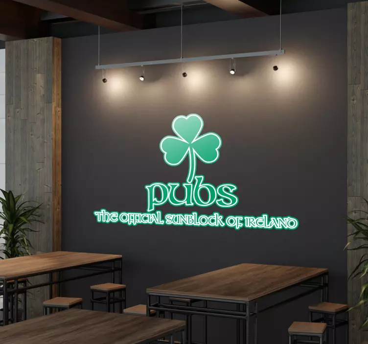 아일랜드 술집 벽 스티커 - TenStickers