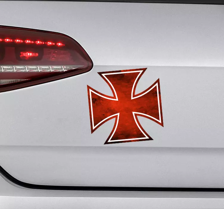 철 십자가 자동차 비닐 스티커 - TenStickers
