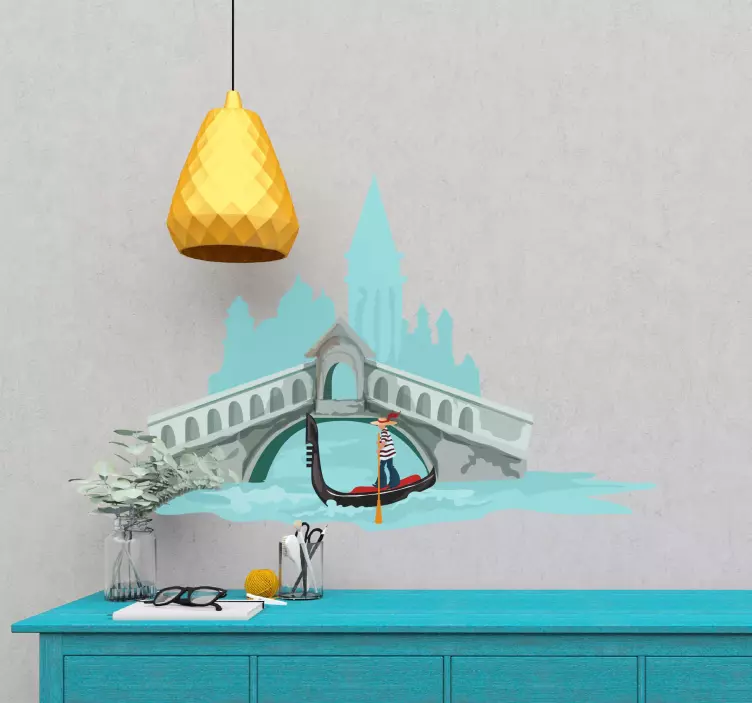 이탈리아 곤돌라 국가 스티커 - TenStickers