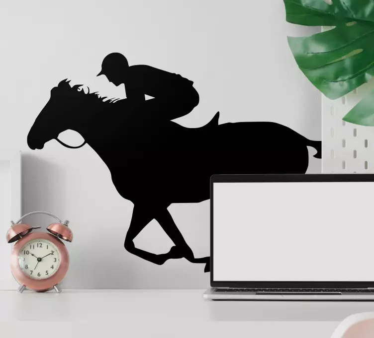 말을 타고있는 기수 벽 스티커 - TenStickers