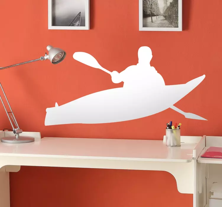 카약 실루엣 스티커 - TenStickers