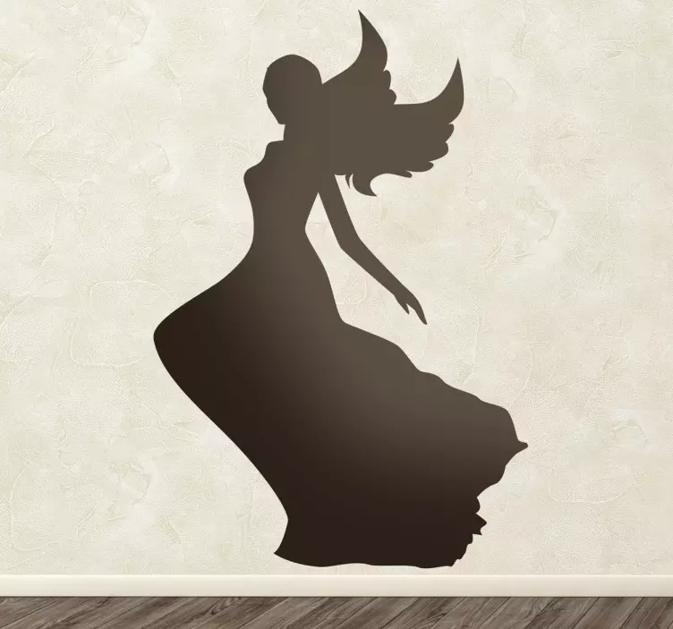 아이 실루엣 요정 드레스 벽 스티커 - TenStickers