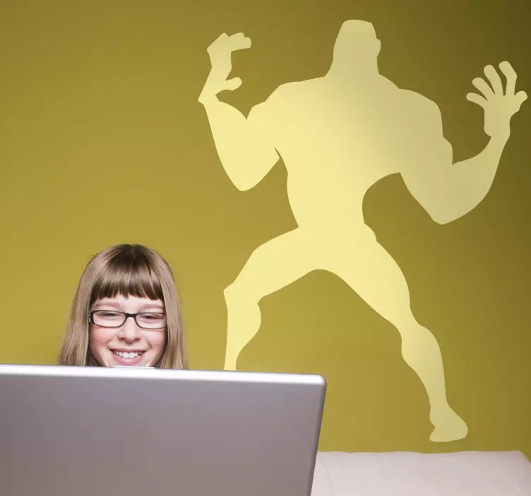 키즈 슈퍼 파워 맨 벽 데칼 - TenStickers