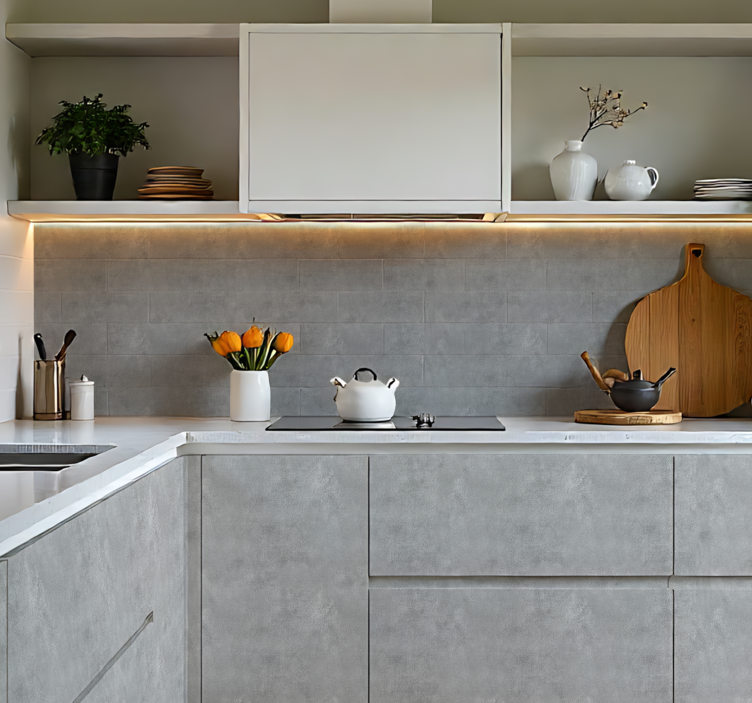 부엌 벽 스티커 돌 효과 모방 - TenStickers