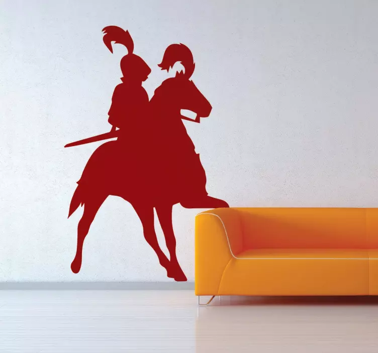 말에 기사 스티커 - TenStickers