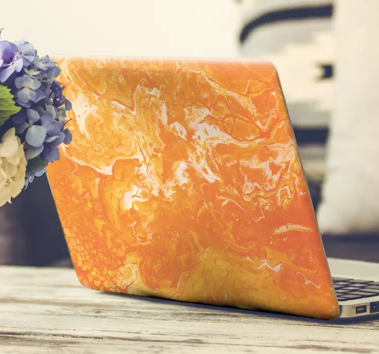 노트북용 스킨 대담한 오렌지 패턴 - TenStickers